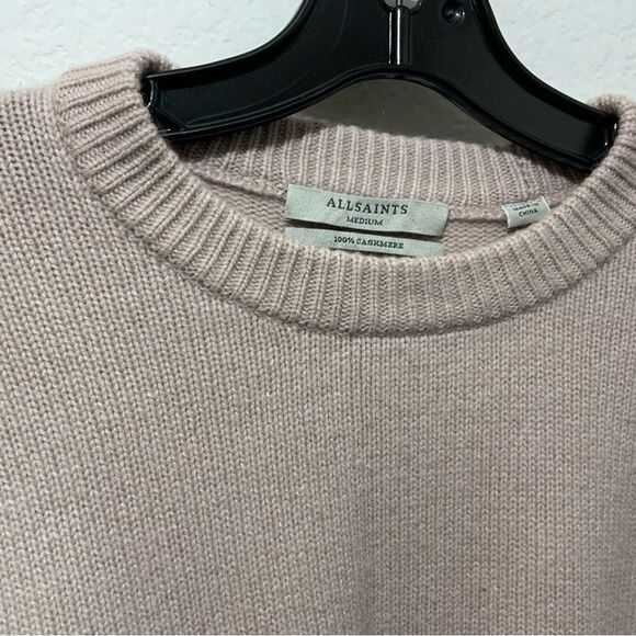 All Saints crew neck  100% Cashmere Sweater Size Medium - Picture 5 of 7